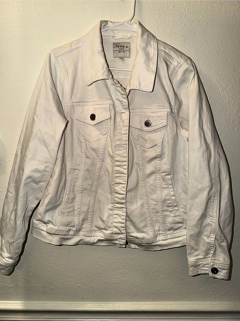 Torrid Denim White Trucker Jacket White Denim Jacket Size 1